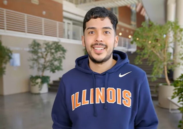 student studying in the Undergraduate Library