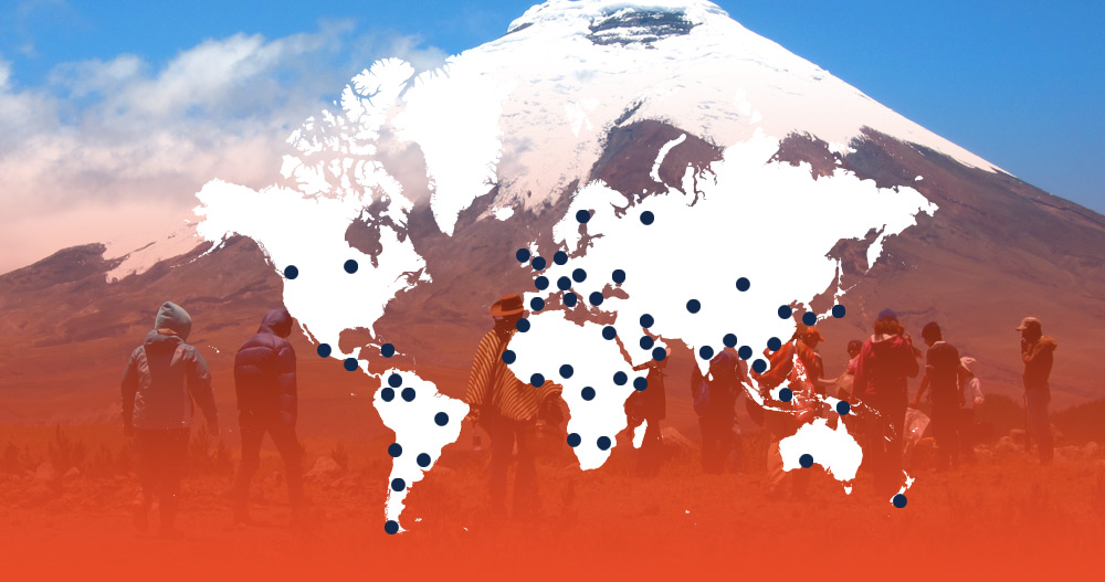 world map of all the Illinois study abroad locations