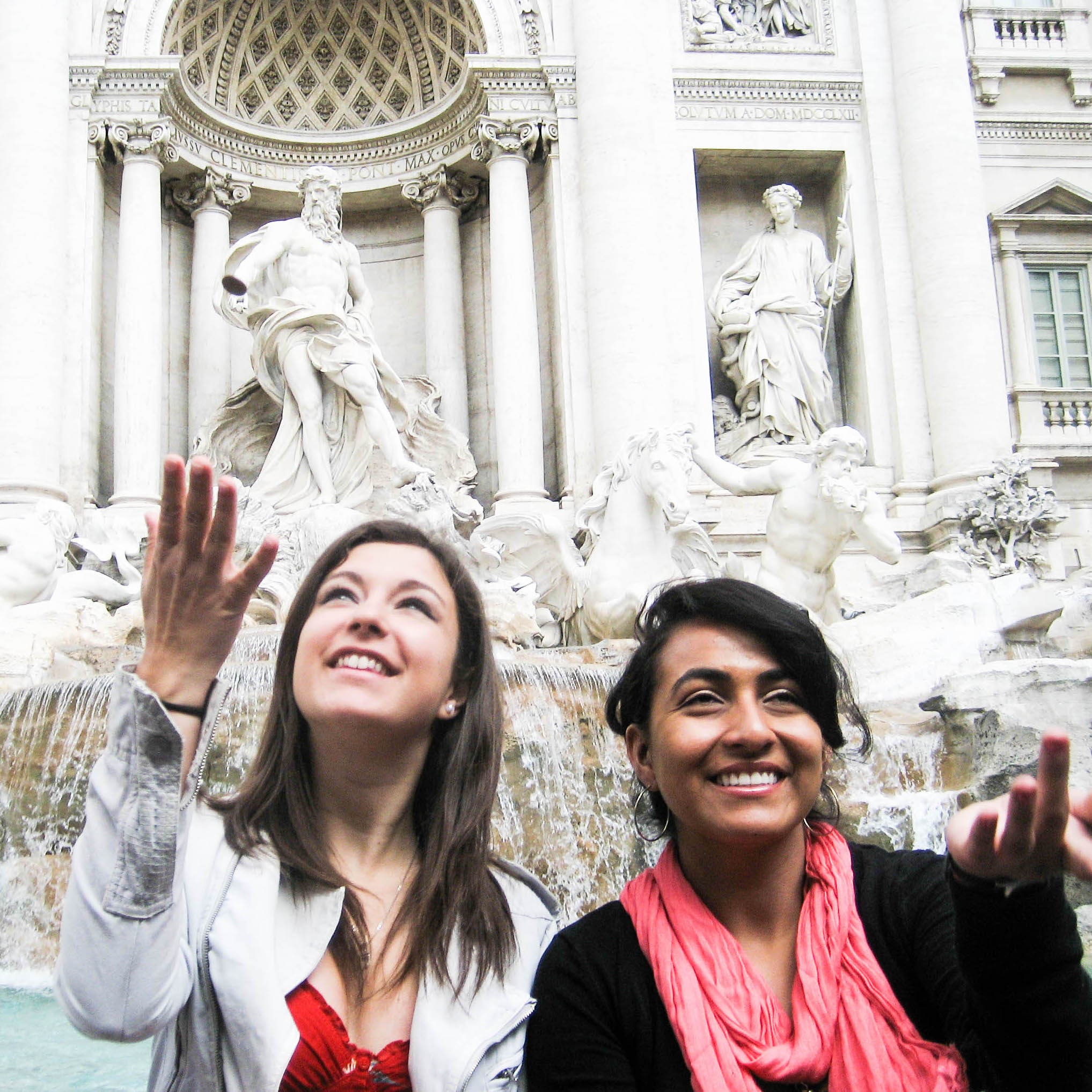 two students in Italy