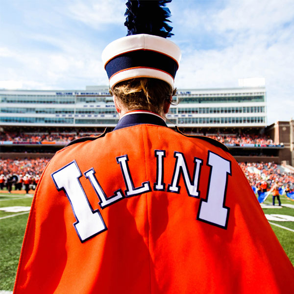 Marching Illini on game day