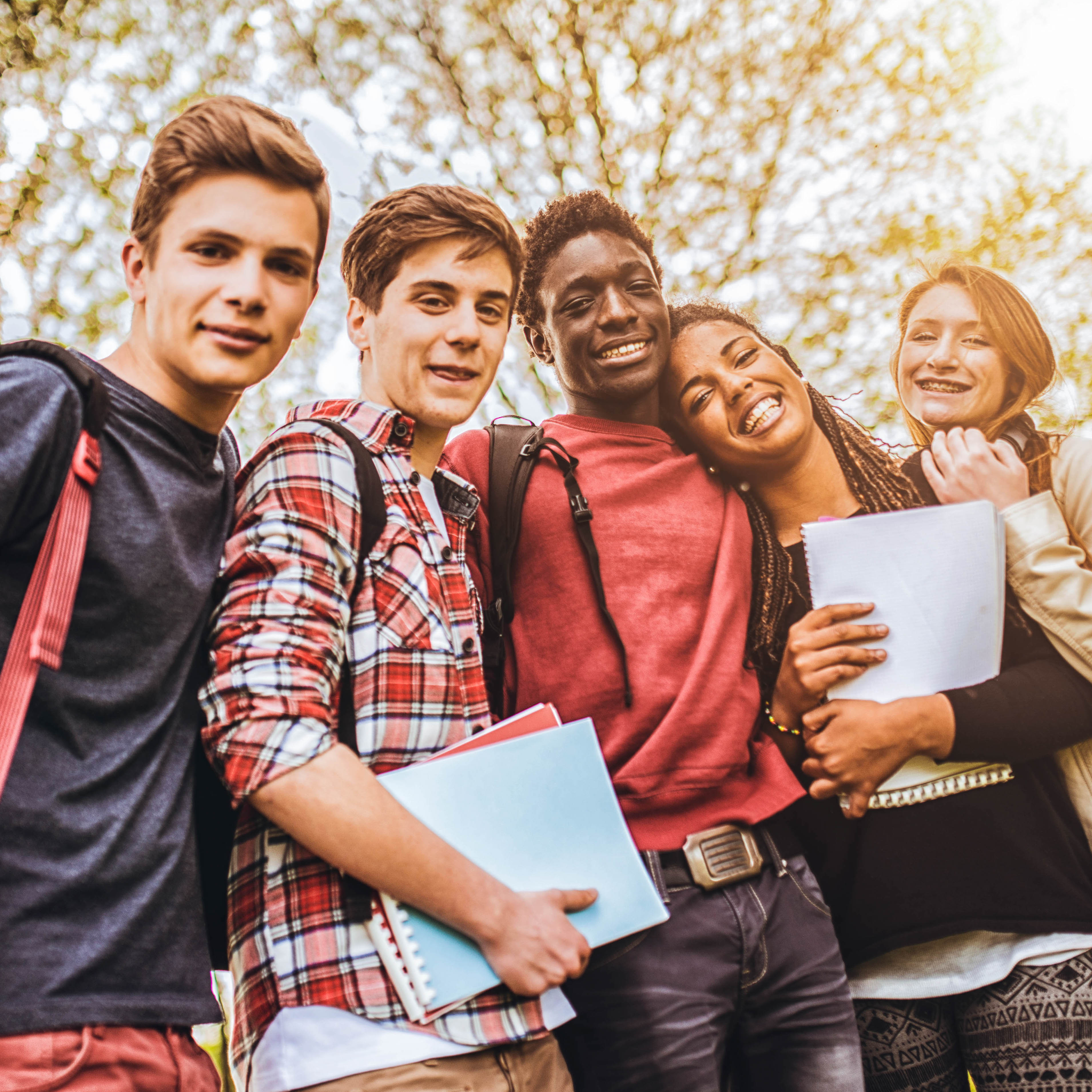 Group of smiling students